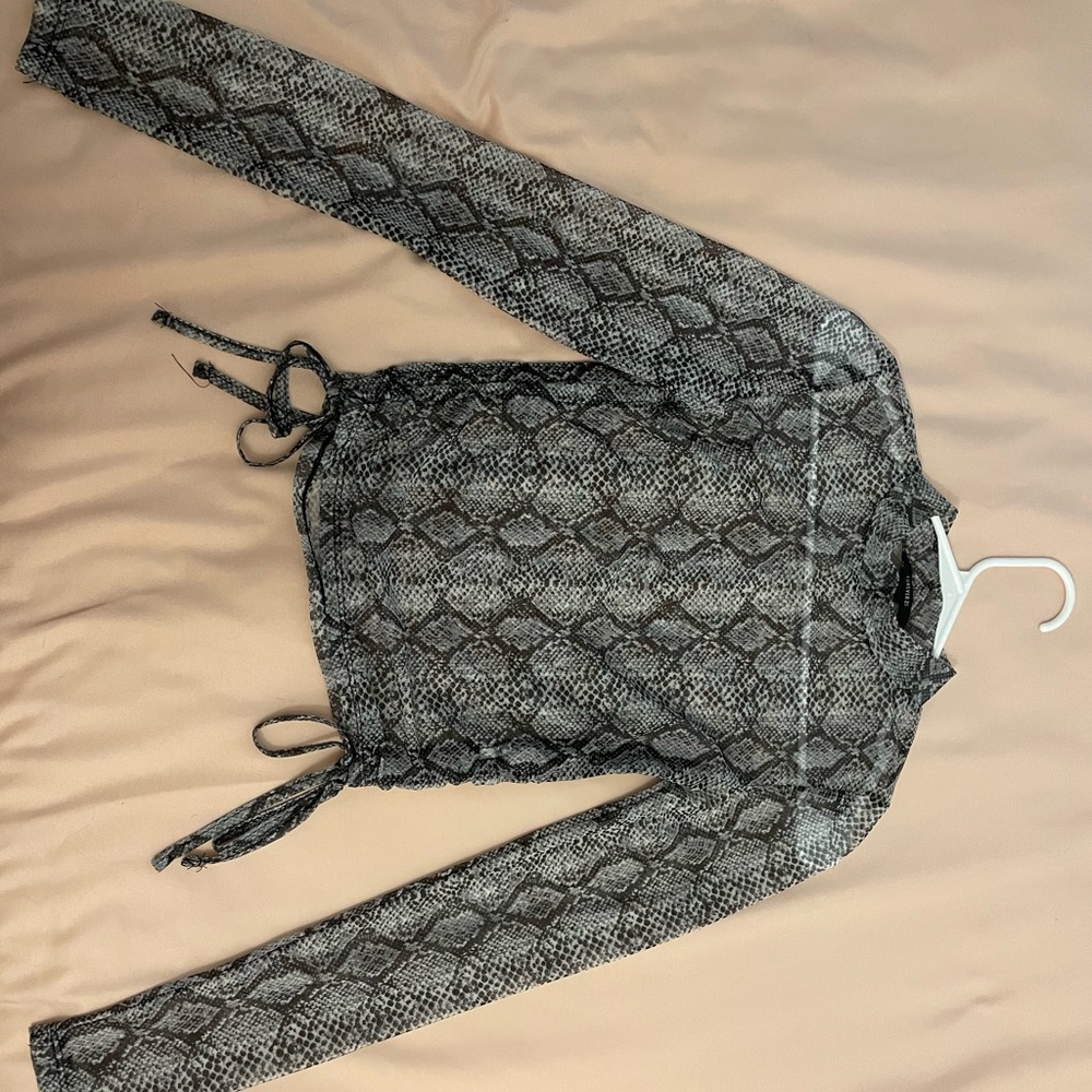 Medium, sheer, long-sleeve, shirt from Forever 21